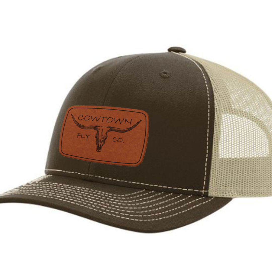 Leather Patch Hat - Brown/Khaki