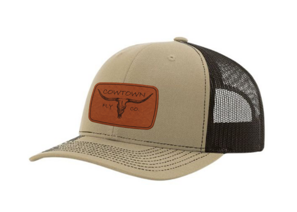 Leather Patch Hat - Khaki/Coffee