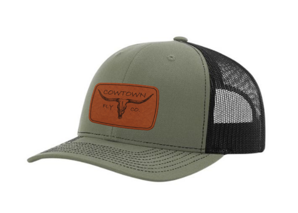 Leather Patch Hat - Loden/Black